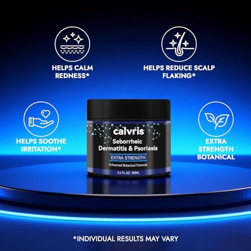 Calvris Extra Strength Scalp Cream – Flake & Itch Relief for Dandruff and Dry Scalp, Enhanced Botanical Formula, 3.4 fl oz Avelisse