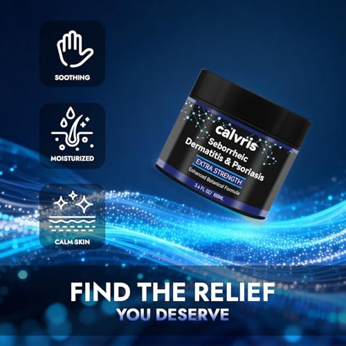 Calvris Extra Strength Scalp Cream – Flake & Itch Relief for Dandruff and Dry Scalp, Enhanced Botanical Formula, 3.4 fl oz Avelisse
