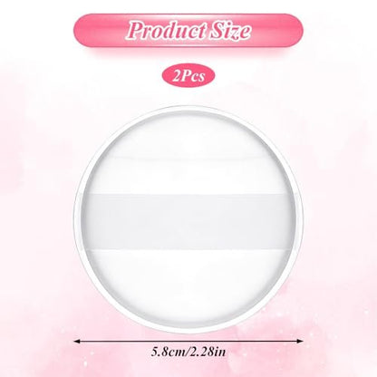 2-Pack Clear Silicone Makeup Sponges – Reusable, Non-Absorbent Foundation Blender for Flawless Application