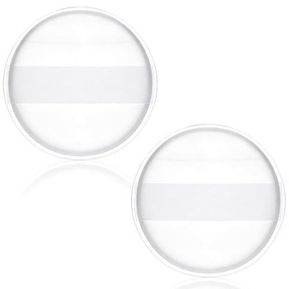 2-Pack Clear Silicone Makeup Sponges – Reusable, Non-Absorbent Foundation Blender for Flawless Application