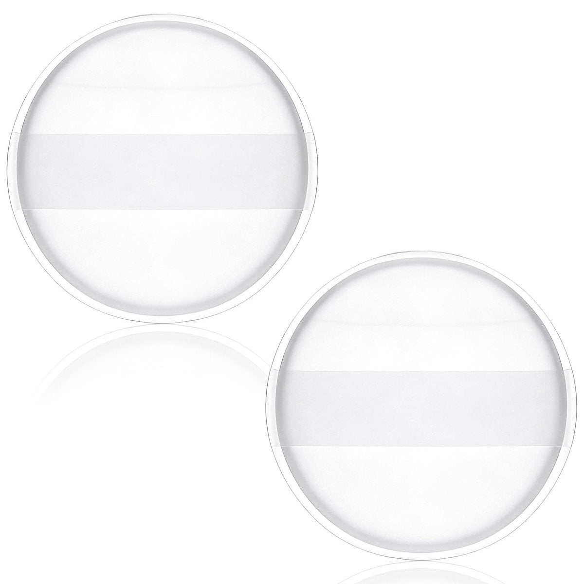 2-Pack Clear Silicone Makeup Sponges – Reusable, Non-Absorbent Foundation Blender for Flawless Application - görsel 1