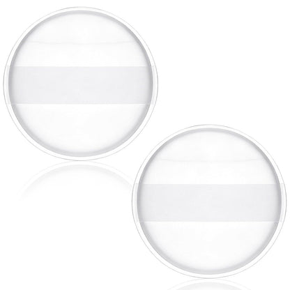 2-Pack Clear Silicone Makeup Sponges – Reusable, Non-Absorbent Foundation Blender for Flawless Application