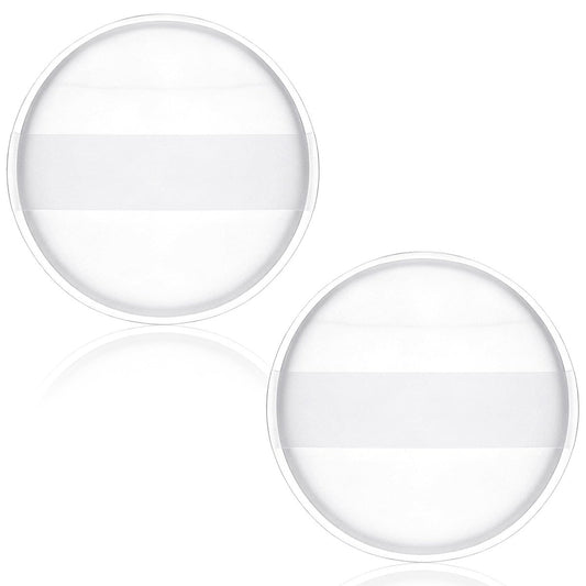2-Pack Clear Silicone Makeup Sponges – Reusable, Non-Absorbent Foundation Blender for Flawless Application