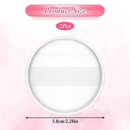 2-Pack Clear Silicone Makeup Sponges – Reusable, Non-Absorbent Foundation Blender for Flawless Application