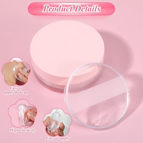 2-Pack Clear Silicone Makeup Sponges – Reusable, Non-Absorbent Foundation Blender for Flawless Application - görsel 4