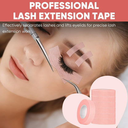 TEAWOO 18 Rolls Lash Tape for Eyelash Extensions – Pink Silicone Tape, 180 Yards