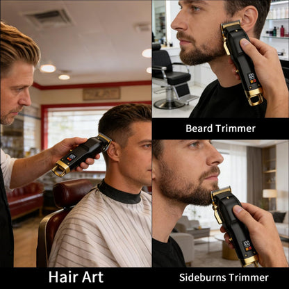 Elehomyou Cordless Hair Clippers for Men - 15-Piece Grooming Set with 8 Color-Coded Guards, Stainless Steel Blades, Beard Trimmer & Barber Accessories Avelisse