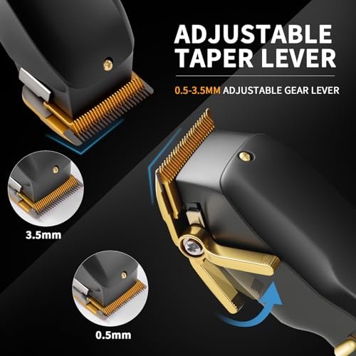 Elehomyou Cordless Hair Clippers for Men - 15-Piece Grooming Set with 8 Color-Coded Guards, Stainless Steel Blades, Beard Trimmer & Barber Accessories Avelisse