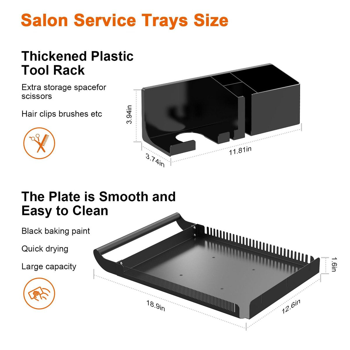 Hairstylist Rolling Cart with Wheels – Salon Tray Cart, Braiding Hair Rack, Coloring Tray & Holder, Rolling Tool Trolley Organizer Avelisse