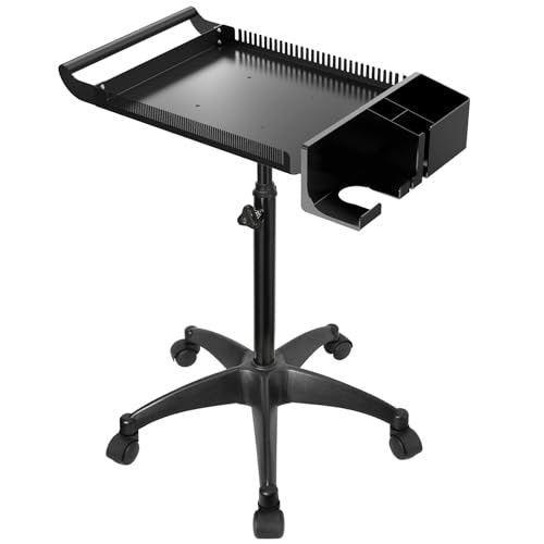 Hairstylist Rolling Cart with Wheels – Salon Tray Cart, Braiding Hair Rack, Coloring Tray & Holder, Rolling Tool Trolley Organizer Avelisse