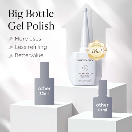 AZUREBEAUTY Milky White Gel Nail Polish 18ML - Sheer Jelly Translucent White Soak Off UV/LED, Self-Leveling & Long Lasting for French Manicure & Natural Nail Look Avelisse