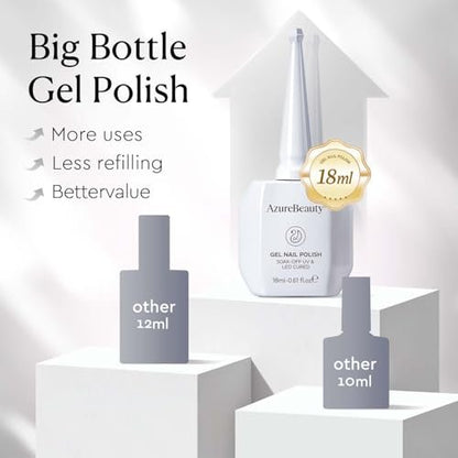 AZUREBEAUTY Milky White Gel Nail Polish 18ML - Sheer Jelly Translucent White Soak Off UV/LED, Self-Leveling & Long Lasting for French Manicure & Natural Nail Look Avelisse