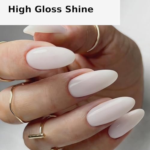 AZUREBEAUTY Milky White Gel Nail Polish 18ML - Sheer Jelly Translucent White Soak Off UV/LED, Self-Leveling & Long Lasting for French Manicure & Natural Nail Look Avelisse