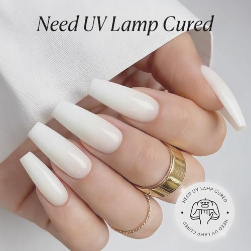 AZUREBEAUTY Milky White Gel Nail Polish 18ML - Sheer Jelly Translucent White Soak Off UV/LED, Self-Leveling & Long Lasting for French Manicure & Natural Nail Look Avelisse