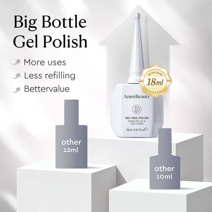 AZUREBEAUTY Milky White Gel Nail Polish 18ML - Sheer Jelly Translucent White Soak Off UV/LED, Self-Leveling & Long Lasting for French Manicure & Natural Nail Look Avelisse