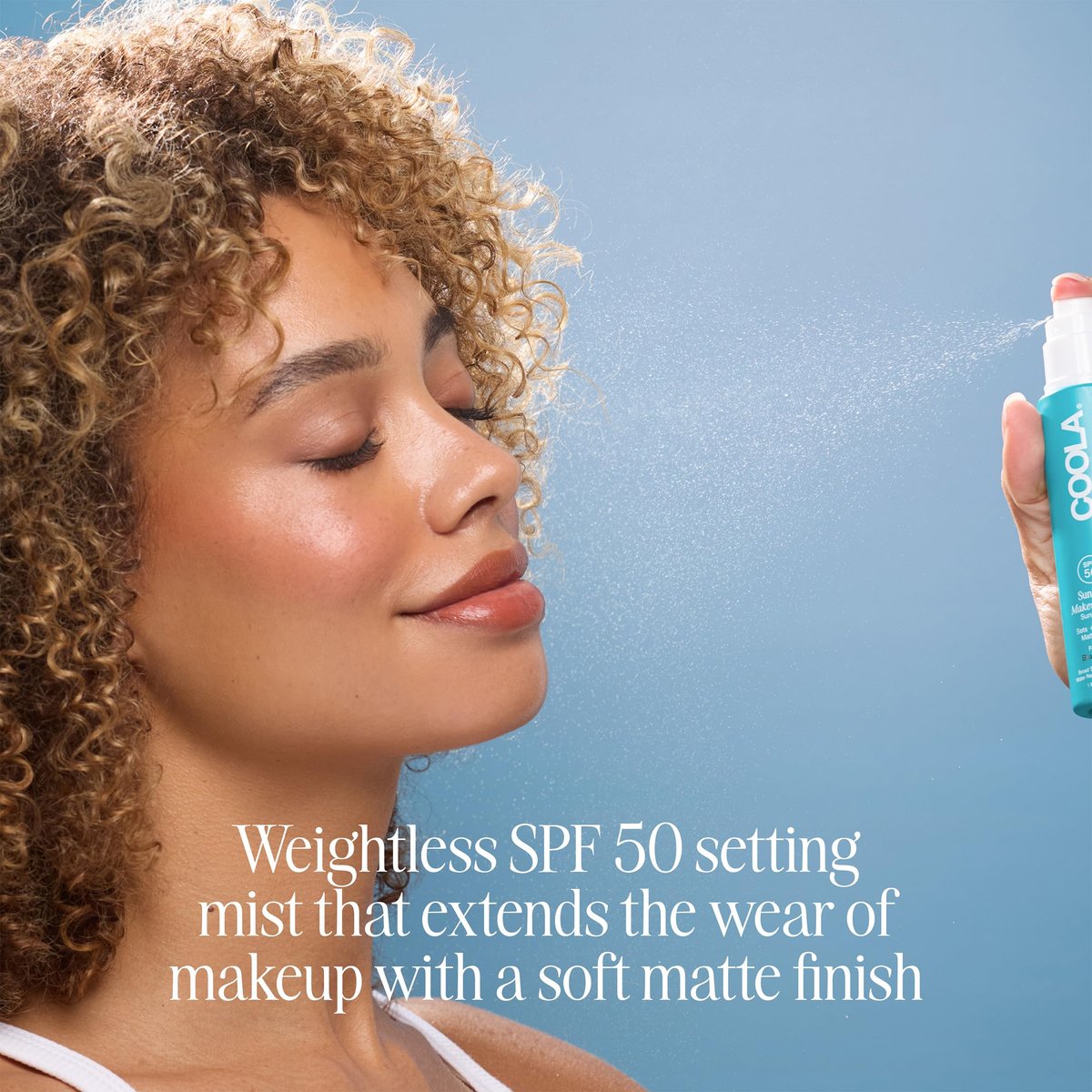 COOLA SunBlur Makeup Mist Sunscreen SPF 50 - Matte Setting Spray, 1.9 Fl Oz Avelisse