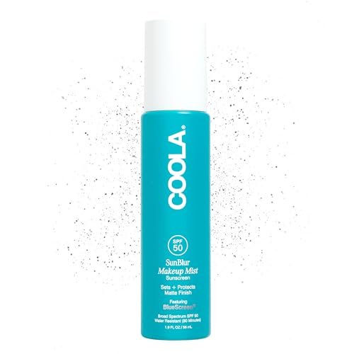 COOLA SunBlur Makeup Mist Sunscreen SPF 50 - Matte Setting Spray, 1.9 Fl Oz Avelisse