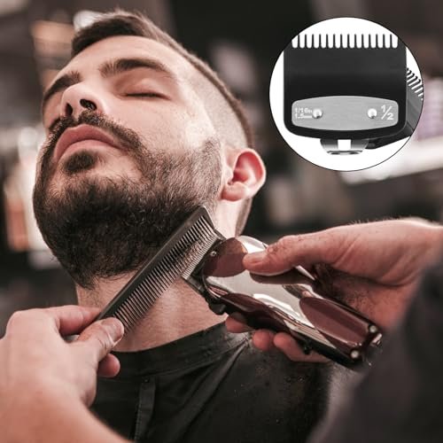2 Pack Replacement Metal Guide Combs for Wahl Clipper Guards - 1/16" (1.5 mm) Precision Attachment, Black - görsel 12