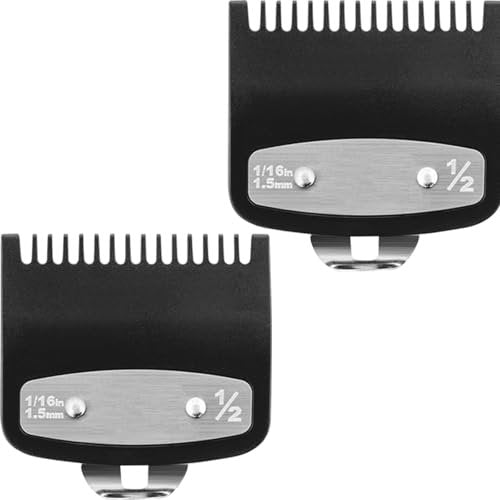 2 Pack Replacement Metal Guide Combs for Wahl Clipper Guards - 1/16" (1.5 mm) Precision Attachment, Black - görsel 2