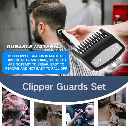 2 Pack Replacement Metal Guide Combs for Wahl Clipper Guards - 1/16" (1.5 mm) Precision Attachment, Black - görsel 6