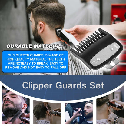2 Pack Replacement Metal Guide Combs for Wahl Clipper Guards - 1/16" (1.5 mm) Precision Attachment, Black