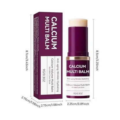 LFuTPm Calcium Volume Multi Balm (2pcs) - Anti-Wrinkle Stick with Collagen, Korean Formula, Moisturizes & Firms Skin, Reduces Fine Lines for Eye, Neck and Face Care Avelisse