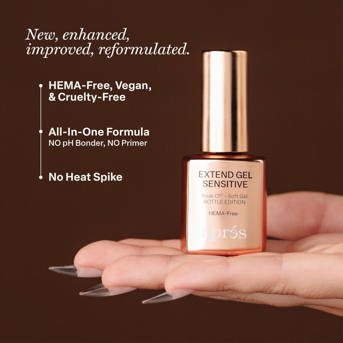 Aprés Extend Gel Sensitive - HEMA-Free Soak Off Gel-X Tips Adhesive (15 ml) Avelisse