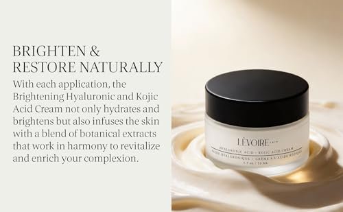 LEVOIRE SKIN Kojic Acid and Hyaluronic Acid Face Cream - Hydrating Brightening Moisturizer & Dark Spot Remover for Glowing Skin - with Aloe, Shea Butter & Licorice Root, Vegan, 2 oz - görsel 12