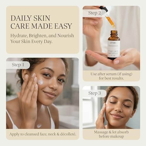LEVOIRE SKIN Kojic Acid and Hyaluronic Acid Face Cream - Hydrating Brightening Moisturizer & Dark Spot Remover for Glowing Skin - with Aloe, Shea Butter & Licorice Root, Vegan, 2 oz - görsel 10