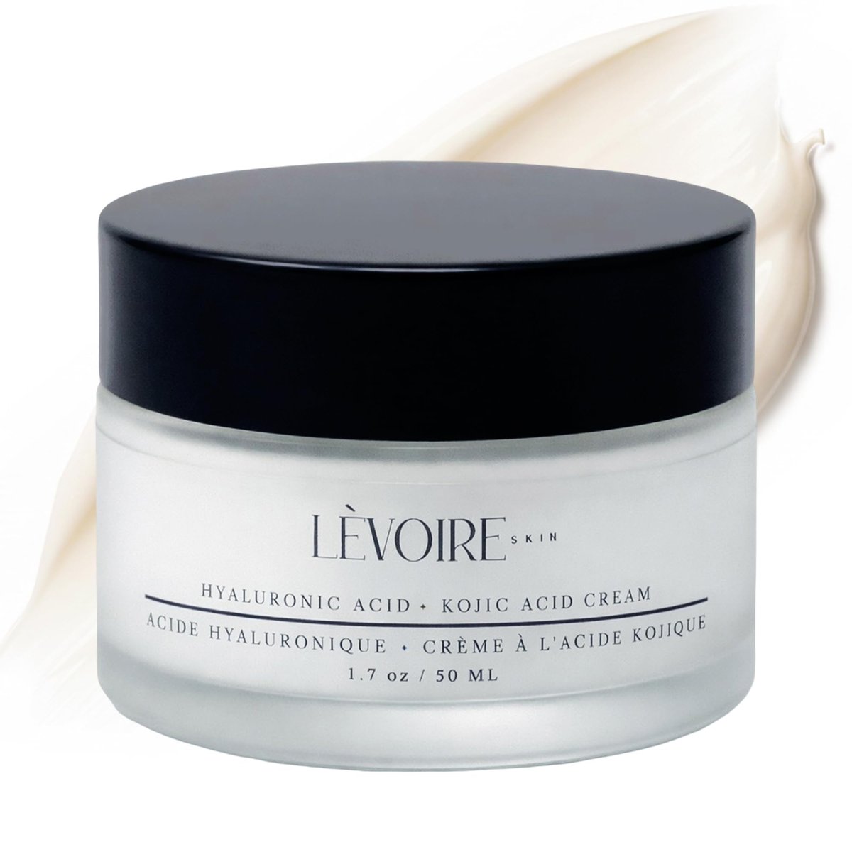 LEVOIRE SKIN Kojic Acid and Hyaluronic Acid Face Cream - Hydrating Brightening Moisturizer & Dark Spot Remover for Glowing Skin - with Aloe, Shea Butter & Licorice Root, Vegan, 2 oz - görsel 1
