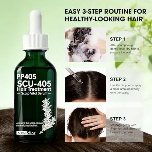 PP405 Hair Treatment Serum – Lightweight Scalp Serum for Healthier-Looking, Fuller-Feeling Hair – Nourishing Formula with Hyaluronic Acid & Biotin for Men and Women, All Hair Types Avelisse