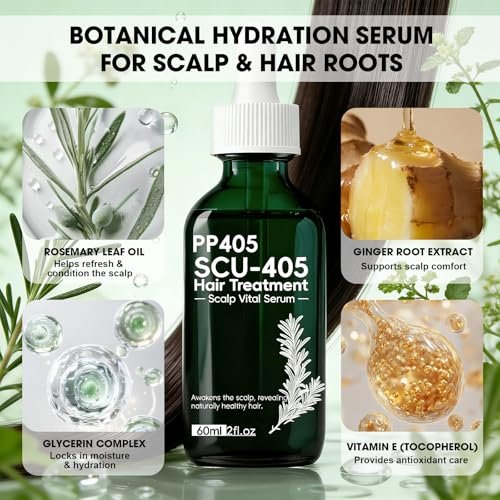 PP405 Hair Treatment Serum – Lightweight Scalp Serum for Healthier-Looking, Fuller-Feeling Hair – Nourishing Formula with Hyaluronic Acid & Biotin for Men and Women, All Hair Types Avelisse