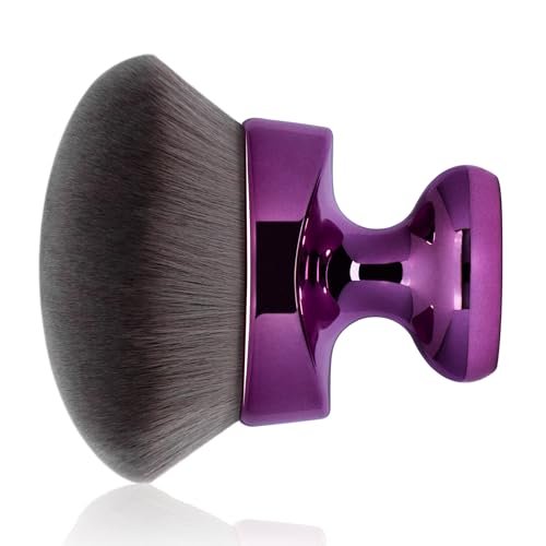 BABYSHEEP Blend & Blur Extra Large Body Kabuki Brush & Self Tanner Brush - Purple (Large) with Protective Bag Avelisse