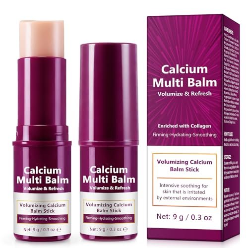 Acorn + Oak Calcium Multi Balm Stick 2 Pack - Collagen Infused Eye & Face Balm, Wrinkle Repair Cream for Deep Wrinkles, Anti-Aging Firming Stick with Intense Hydration Avelisse