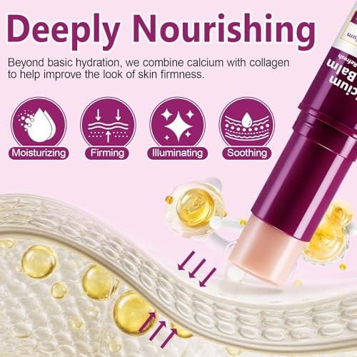 Acorn + Oak Calcium Multi Balm Stick 2 Pack - Collagen Infused Eye & Face Balm, Wrinkle Repair Cream for Deep Wrinkles, Anti-Aging Firming Stick with Intense Hydration Avelisse