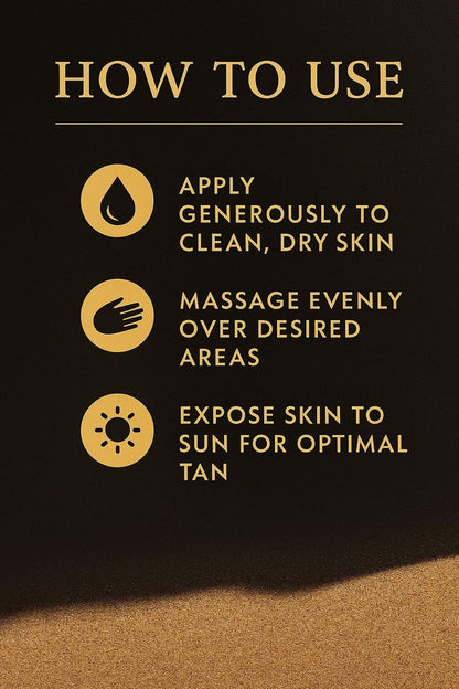 Americas Sun Tan Gold Natural Tanning Cream - Fast Tanning Enhancer with Carrot & Henna for Deep Golden Tan - Moisturizing Browning SPF 0