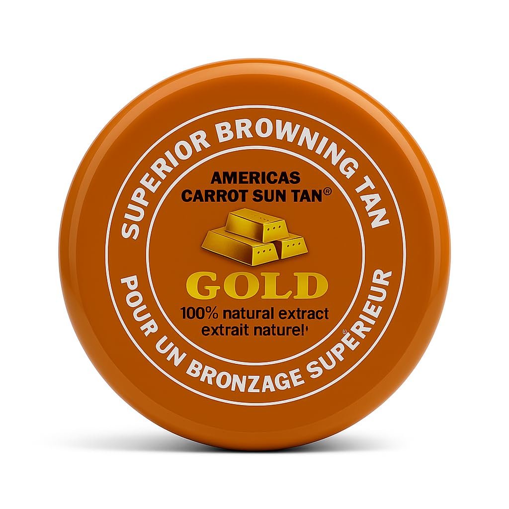 Americas Sun Tan Gold Natural Tanning Cream - Fast Tanning Enhancer with Carrot & Henna for Deep Golden Tan - Moisturizing Browning SPF 0 - görsel 1