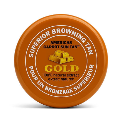 Americas Sun Tan Gold Natural Tanning Cream - Fast Tanning Enhancer with Carrot & Henna for Deep Golden Tan - Moisturizing Browning SPF 0