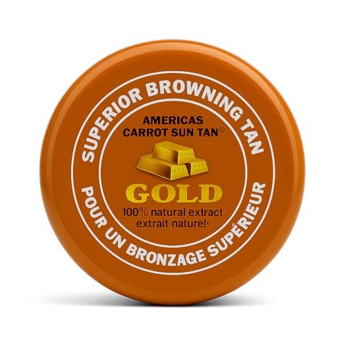 Americas Sun Tan Gold Natural Tanning Cream - Fast Tanning Enhancer with Carrot & Henna for Deep Golden Tan - Moisturizing Browning SPF 0 - görsel 2