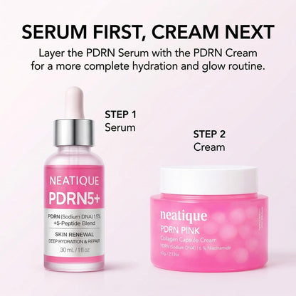 Neatique PDRN Capsule Cream with Salmon DNA Collagen & 6% Niacinamide – Firming & Hydrating Face Moisturizer for Plump, Smooth, Dewy-Looking Skin, Lightweight 2.13 oz Avelisse