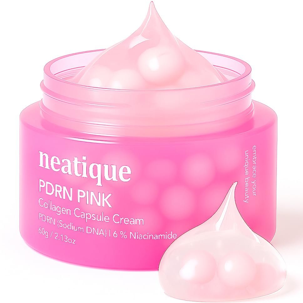 Neatique PDRN Capsule Cream with Salmon DNA Collagen & 6% Niacinamide – Firming & Hydrating Face Moisturizer for Plump, Smooth, Dewy-Looking Skin, Lightweight 2.13 oz Avelisse