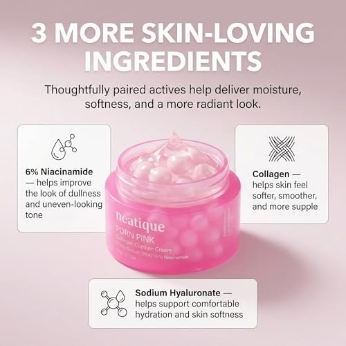 Neatique PDRN Capsule Cream with Salmon DNA Collagen & 6% Niacinamide – Firming & Hydrating Face Moisturizer for Plump, Smooth, Dewy-Looking Skin, Lightweight 2.13 oz Avelisse