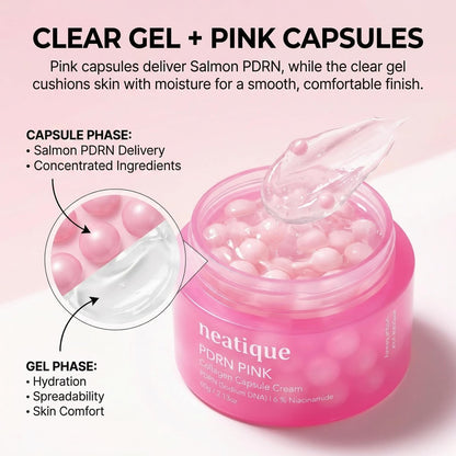 Neatique PDRN Capsule Cream with Salmon DNA Collagen & 6% Niacinamide – Firming & Hydrating Face Moisturizer for Plump, Smooth, Dewy-Looking Skin, Lightweight 2.13 oz Avelisse