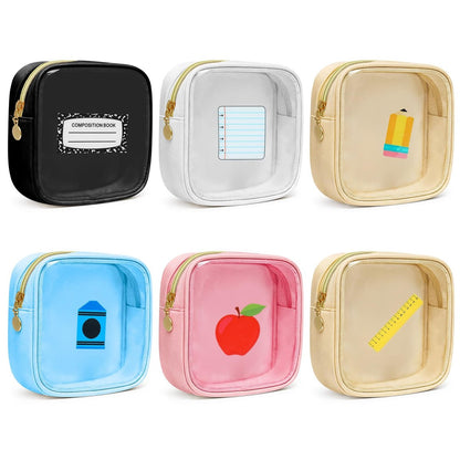 Sanwuta 6 Pcs Mini Makeup Bag Set - Clear Zipper Cosmetic Travel Pouches for Women, Teacher Appreciation Gifts Avelisse