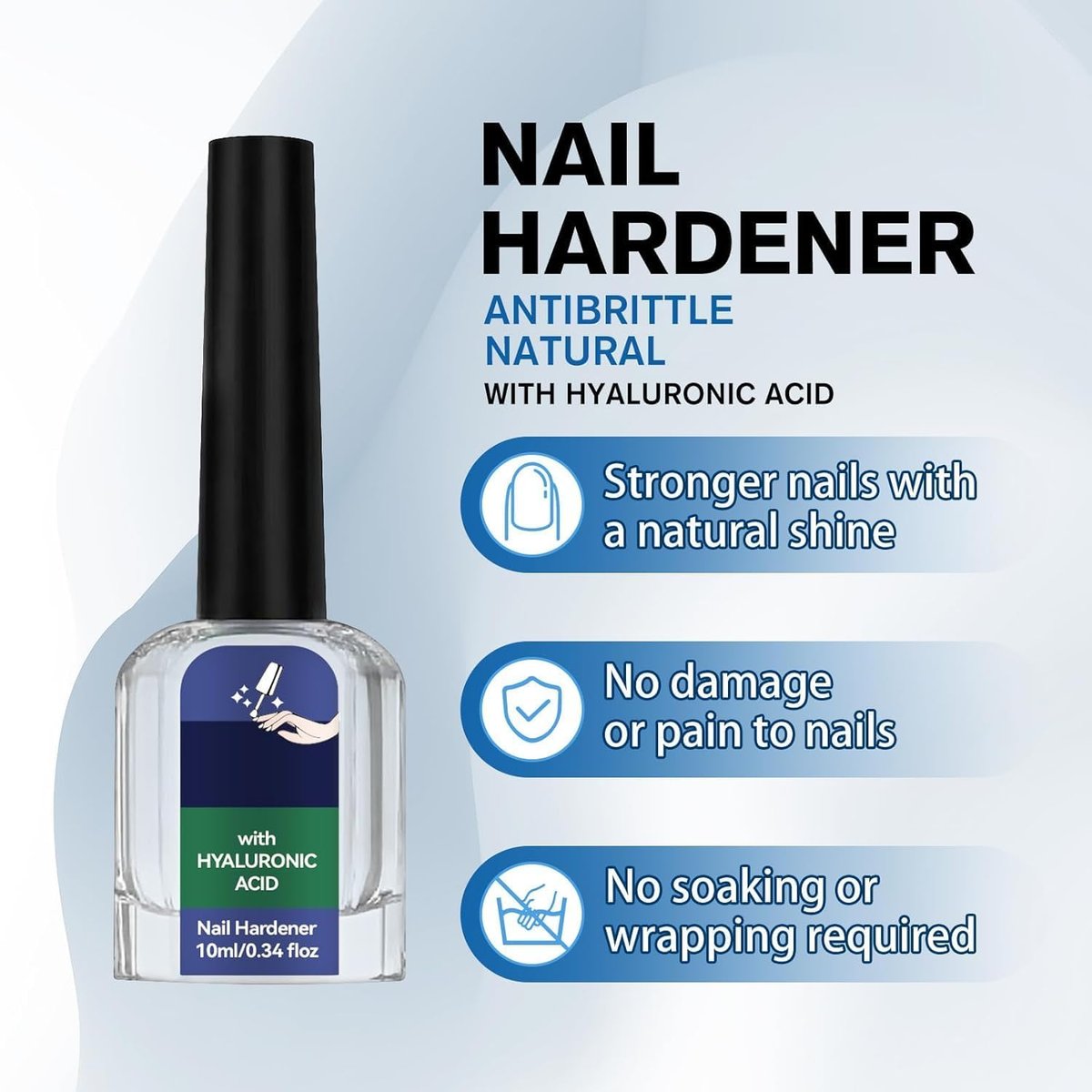 Beambalm Nail Hardener with Hyaluronic Acid – Gentle & Effective Natural Nail Repair, Repairs Cracked Cuticles, Anti-Fracture Natural Luster, Calcium-Infused Fast Absorbing Treatment (0.12 Fl Oz) - görsel 11