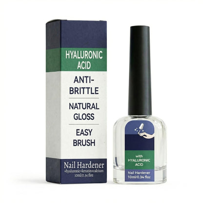 Beambalm Nail Hardener with Hyaluronic Acid – Gentle & Effective Natural Nail Repair, Repairs Cracked Cuticles, Anti-Fracture Natural Luster, Calcium-Infused Fast Absorbing Treatment (0.12 Fl Oz)