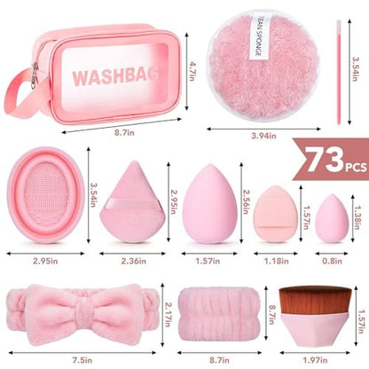 112-Piece Pink Makeup Brushes Set - Professional Makeup Kit with Case, Eye and Face Brushes & Tools for Beginners Avelisse