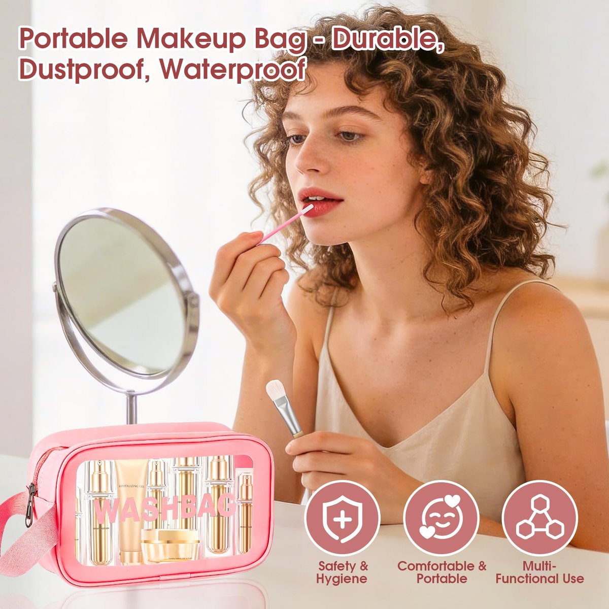112-Piece Pink Makeup Brushes Set - Professional Makeup Kit with Case, Eye and Face Brushes & Tools for Beginners Avelisse