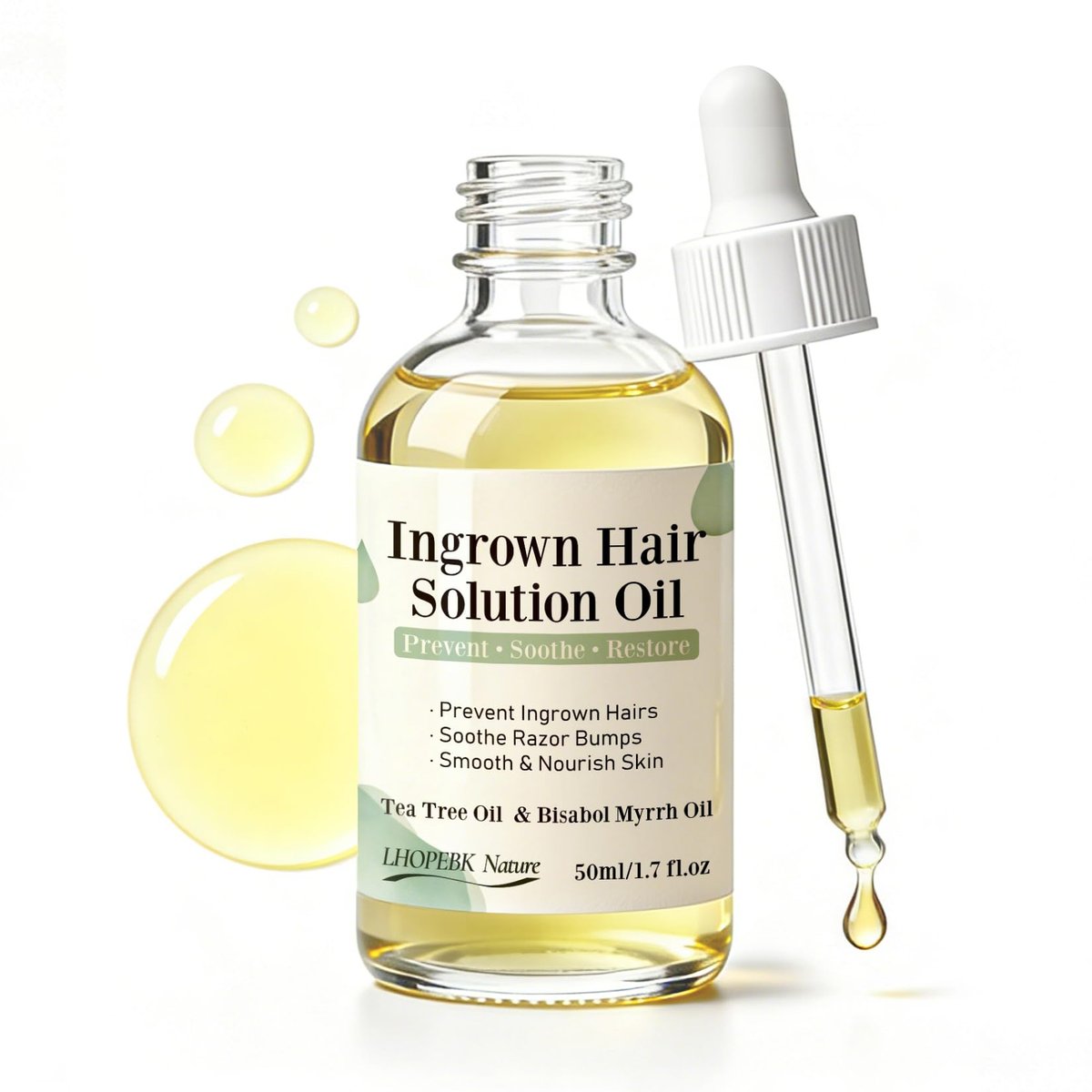 Ingrown Hair Treatment Oil Serum – 1.7 oz Soothing After Shave Oil Prevents Ingrown Hairs, Soothes Razor Bumps, Reduces Redness & Irritation for Bikini Area, Legs, Underarms, Neck, Beard & Face Avelisse
