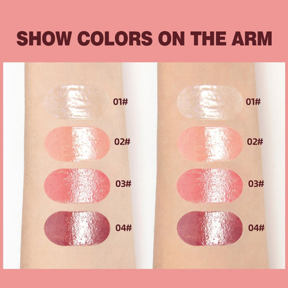 Bekoeen 4Pcs Tinted Lip Gloss Set - Hydrating Lip Plumper with High Shine Glass Finish, Long-Lasting Moisturizing Jelly Lipstick for Women